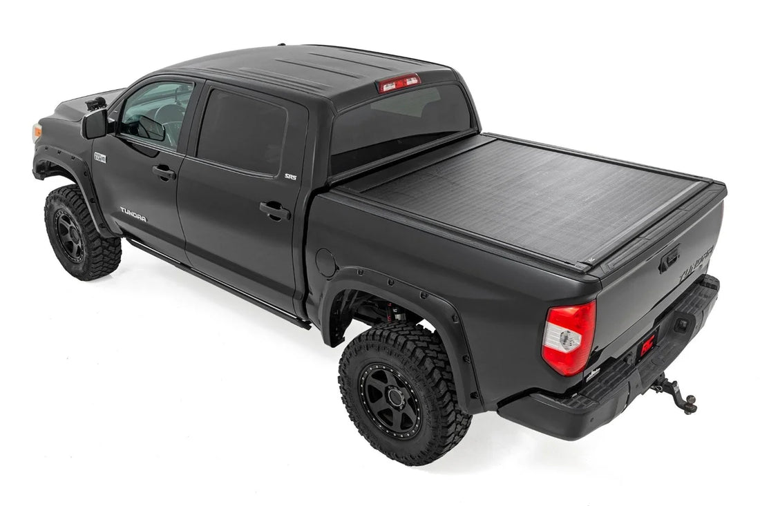 Rough Country Powered Retractable Bed Cover | 5'7" Bed | Toyota Tundra (07-21) 51419550 - Back View