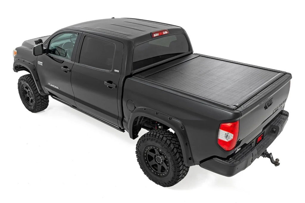 Rough Country Powered Retractable Bed Cover | 5'7" Bed | Toyota Tundra (07-21) 51419550 - Back View