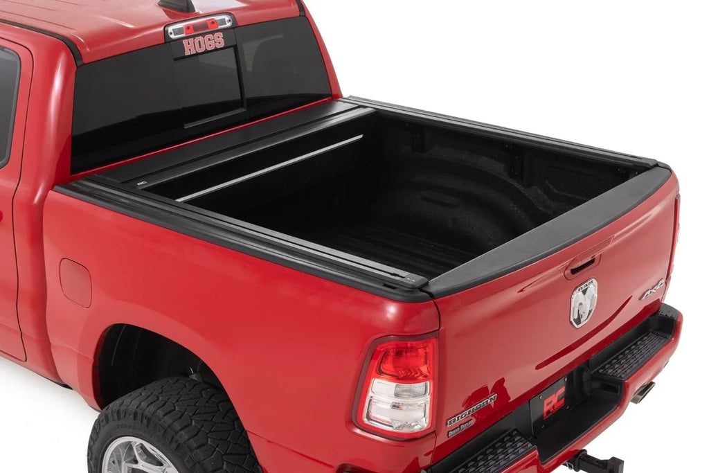 Rough Country Powered Retractable Bed Cover | 5'7" Bed | Ram 1500 (19-26)/1500 TRX (21-24) 51307550 - Side View
