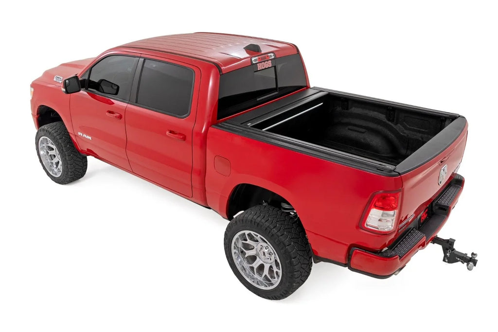 Rough Country Powered Retractable Bed Cover | 5'7" Bed | Ram 1500 (19-26)/1500 TRX (21-24) 51307550 - Back View