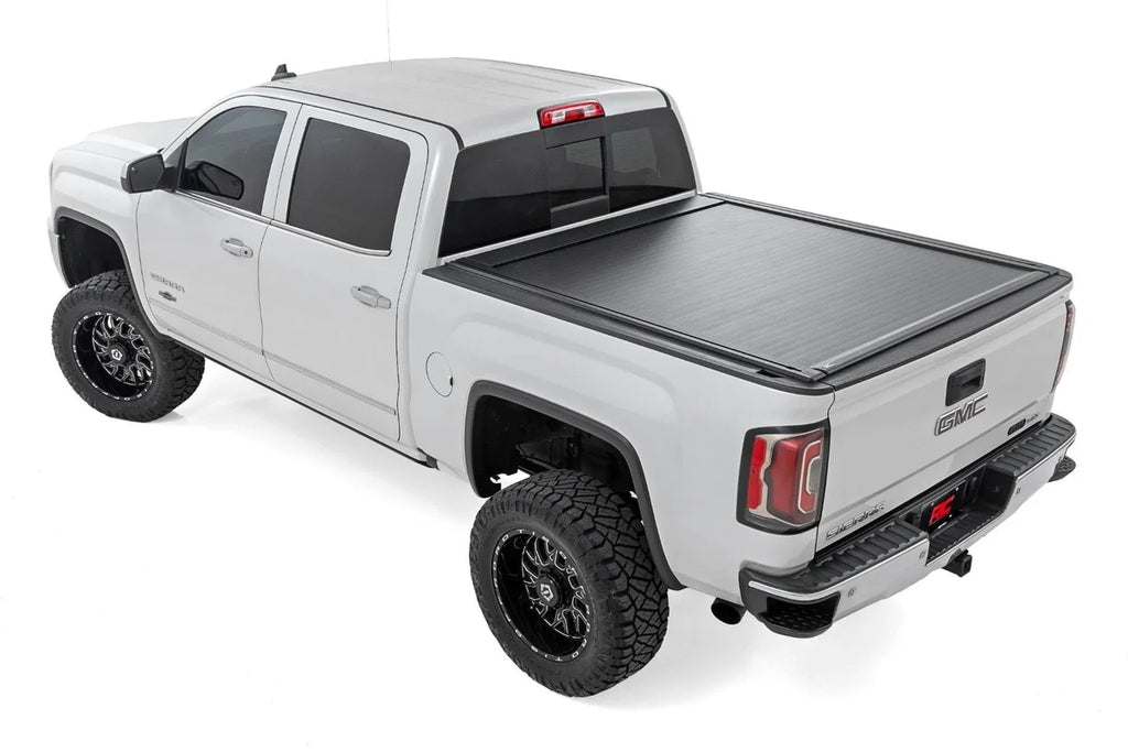 Rough Country Powered Retractable Bed Cover | 5'9" Bed | GM 1500 (14-18) / 2500 (14-19) 51214550 - Back View