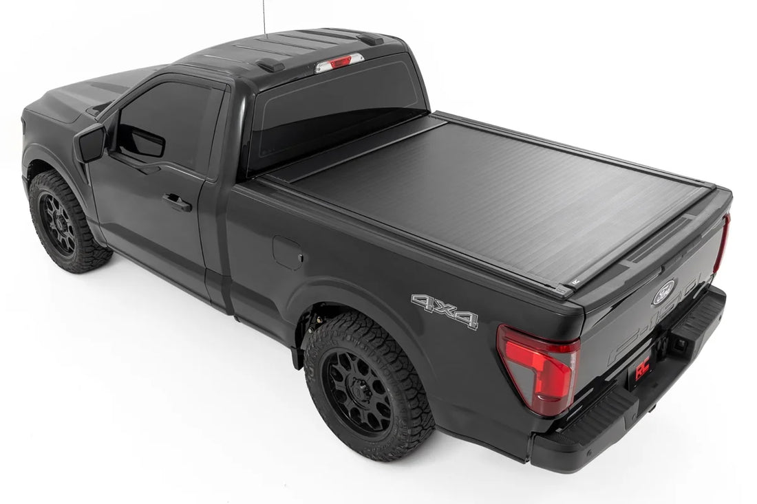 Rough Country Powered Retractable Bed Cover | 6'7" Bed | Ford F-150 (15-26)/F-150 Lightning (22-26) 51505650 - Back View