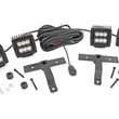 Load image into Gallery viewer, Rough Country Quad LED Light Kit | Cowl Mount | 2" Black Pairs | Spot | Jeep Gladiator JT/Wrangler JL (18-24) 70822 - Main...