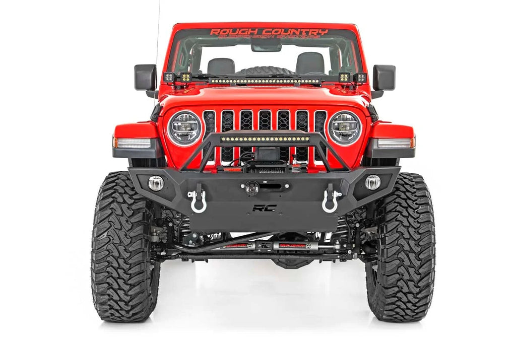 Rough Country Quad LED Light Kit | Cowl Mount | 2" Black Pairs | Spot | Jeep Gladiator JT/Wrangler JL (18-24) 70822 - Addi...
