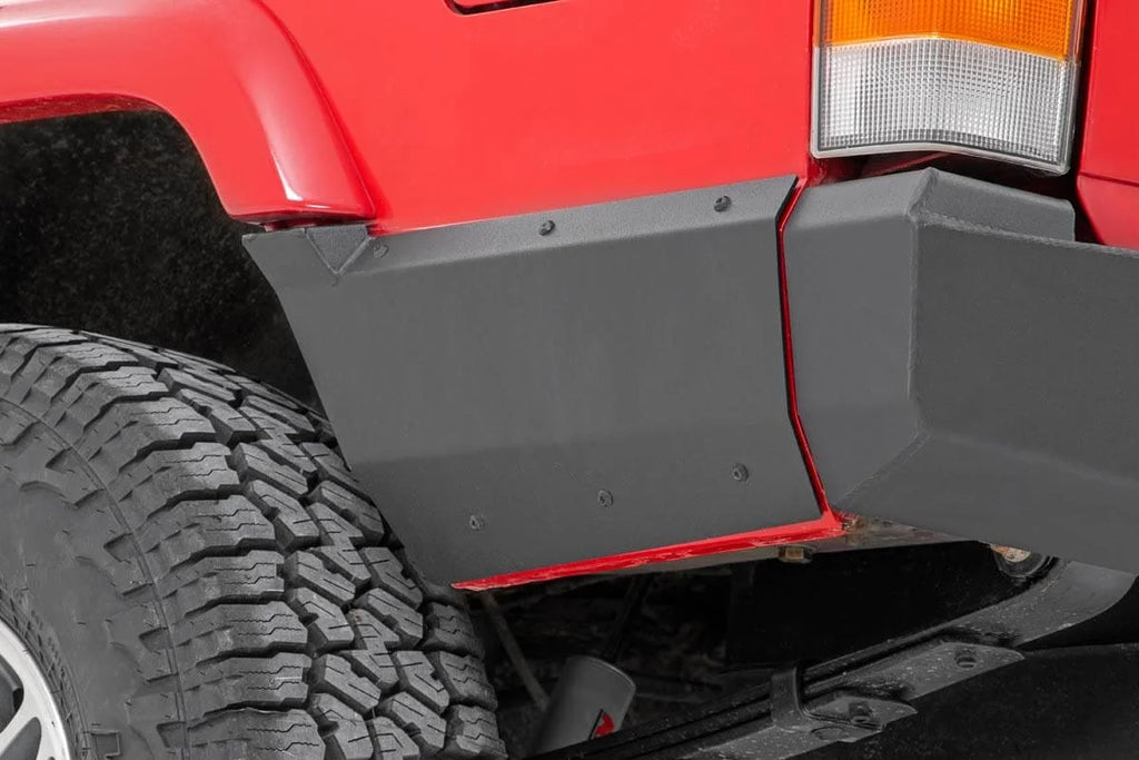 Rough Country Quarter Panel Armor | Rear | Factory Flare | Jeep Cherokee XJ 2WD/4WD (97-01) 10571 - Main Product View