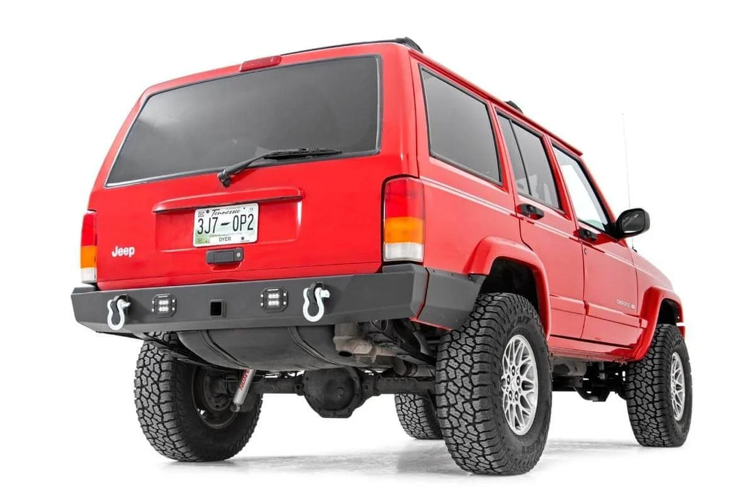 Rough Country Quarter Panel Armor | Rear | Factory Flare | Jeep Cherokee XJ 2WD/4WD (97-01) 10571 - Installation View