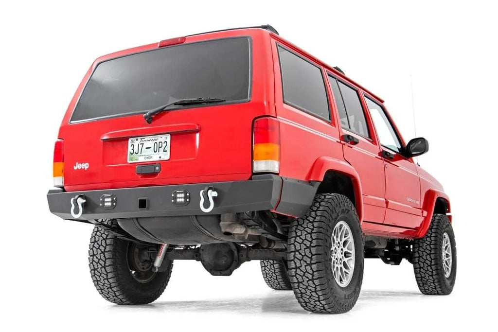Rough Country Quarter Panel Armor | Rear | Factory Flare | Jeep Cherokee XJ 2WD/4WD (97-01) 10571 - Installation View