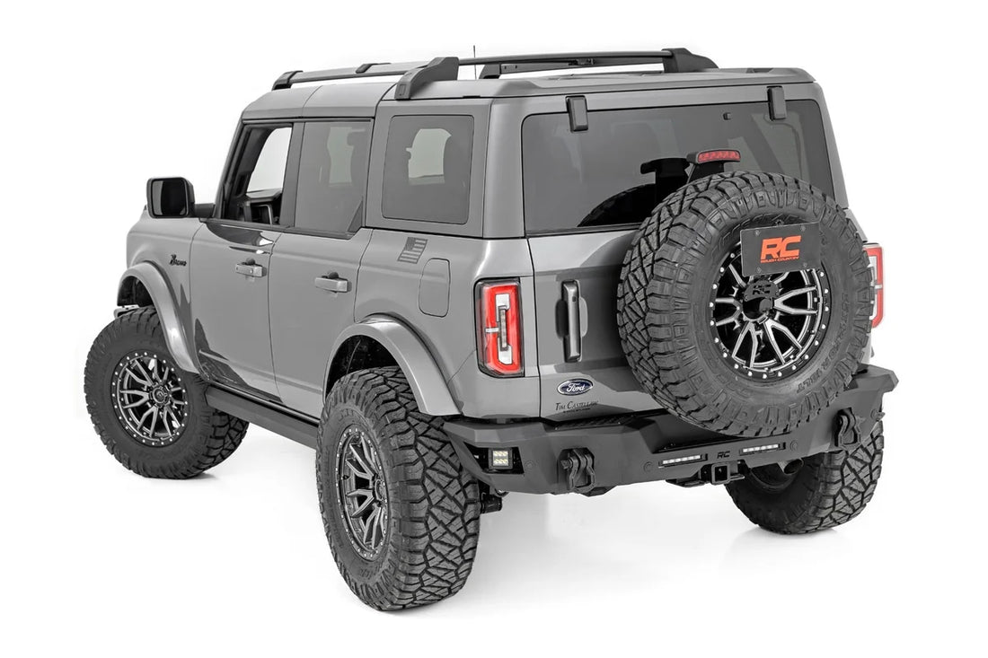 Rough Country Rear Bumper | Black Series LED | 6" Pair | Slim Line | | Ford Bronco (21-24) 51091 - Back View