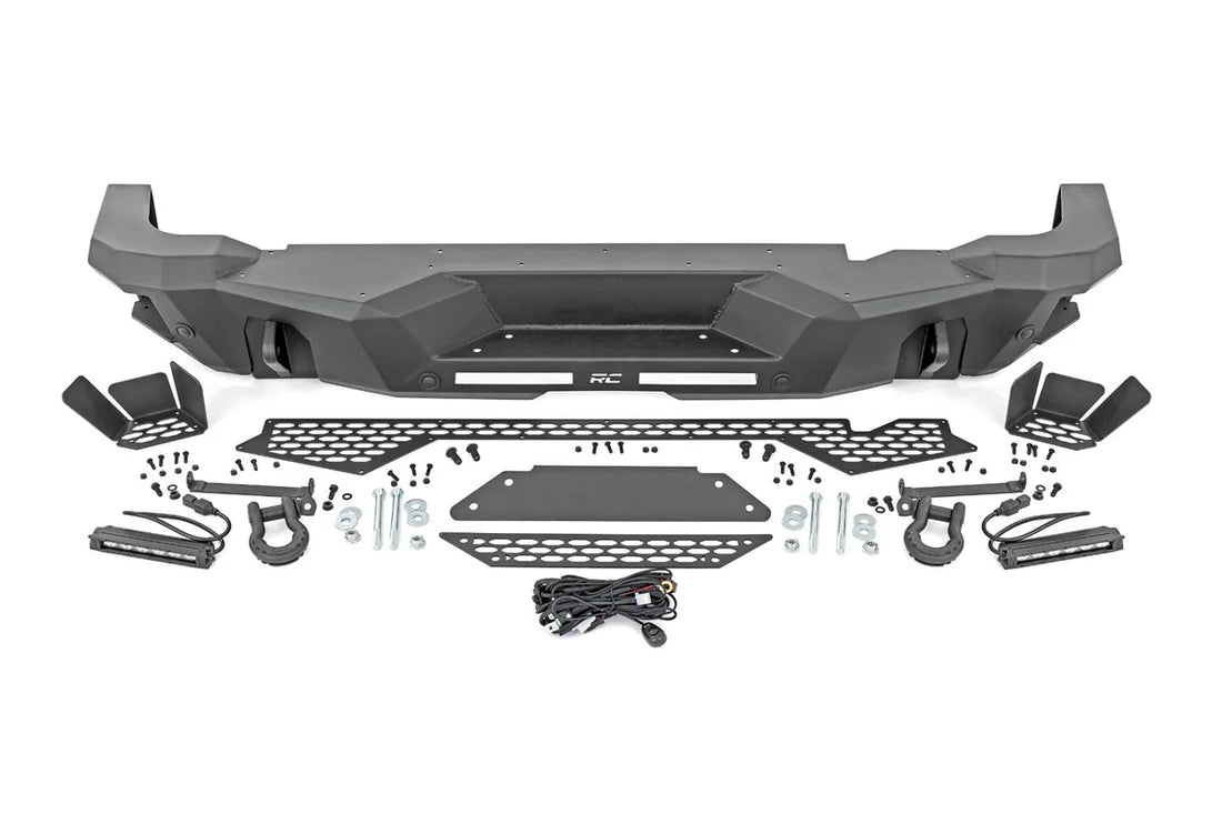 Rough Country Rear Bumper | Black Series LED | 6" Pair | Slim Line | | Ford Bronco (21-24) 51091 - Rear View