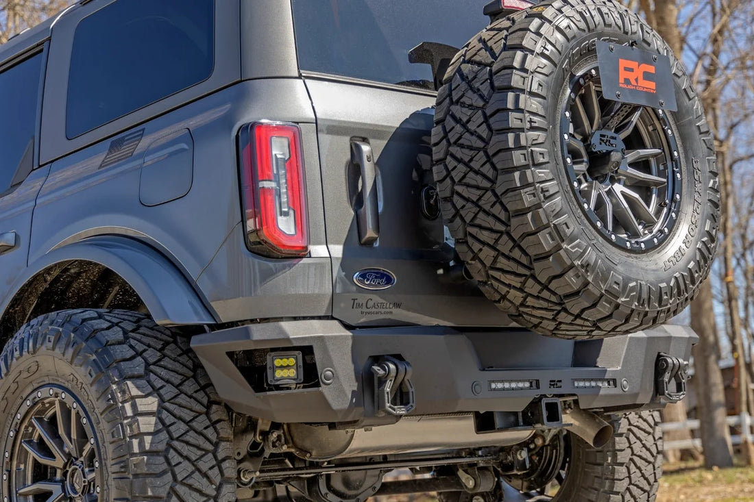 Rough Country Rear Bumper | Black Series LED | 6" Pair | Slim Line | | Ford Bronco (21-24) 51091 - Additional View 6