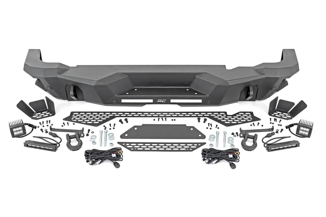 Rough Country Rear Bumper | Black Series LED | Flood | Ford Bronco 4WD (2021-2024) 51093 - Rear View