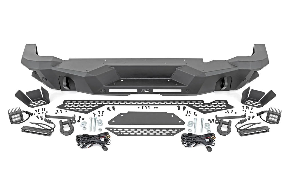 Rough Country Rear Bumper | Black Series LED | Flood | Ford Bronco 4WD (2021-2024) 51093 - Rear View