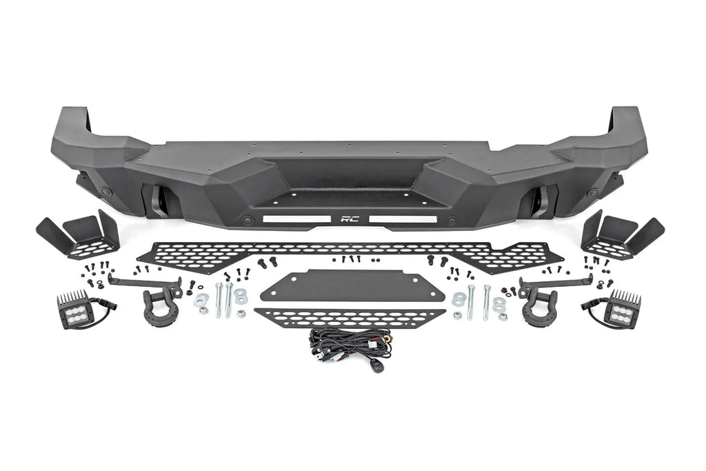 Rough Country Rear Bumper | Black Series LED | Spot | Ford Bronco 4WD (2021-2024) 51092 - Rear View