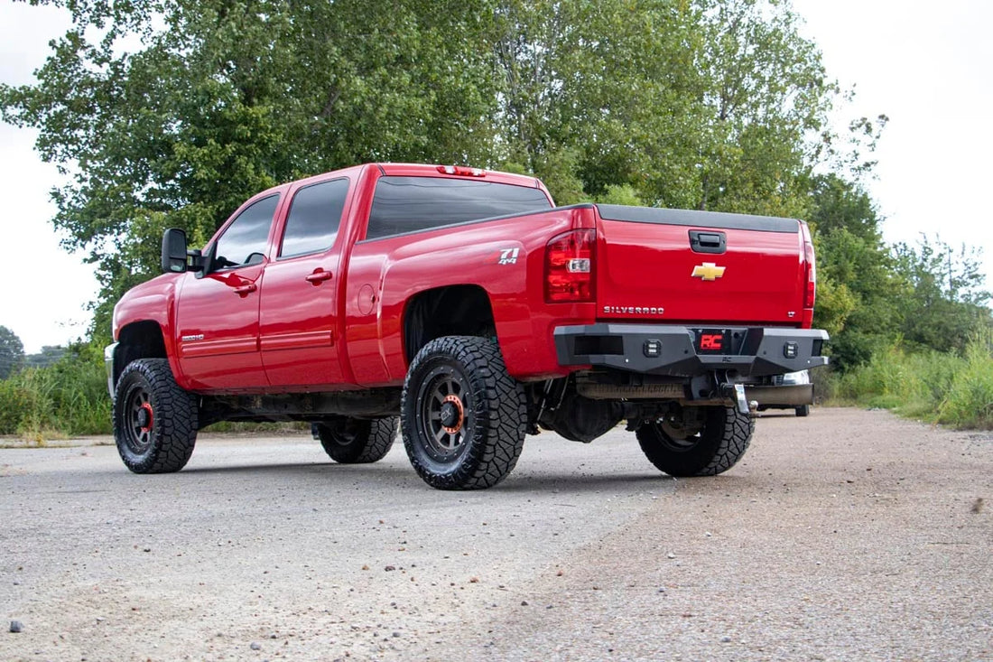 Rough Country Rear Bumper | Chevy Silverado & GMC Sierra 2500HD/3500HD 2WD/4WD (2011-2019) 10779 - Installation View