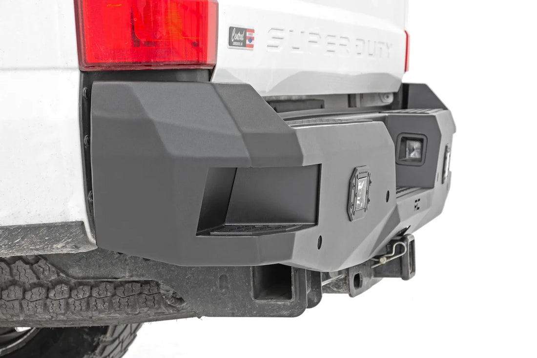 Rough Country Rear Bumper | Ford F-250/F-350 Super Duty 2WD/4WD (2017-2022) 10788 - Installation View