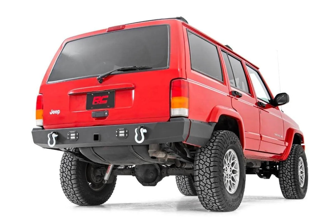 Rough Country Rear Bumper | Jeep Cherokee XJ 2WD/4WD (1984-2001) 110504 - Installation View