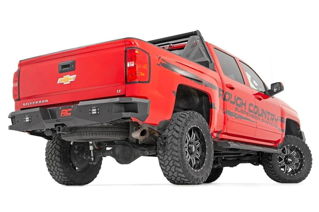 Rough Country Rear Bumper | LED | Chevy Silverado & GMC Sierra 1500 2WD/4WD (2007-2018 & Classic) 10773 - Side View