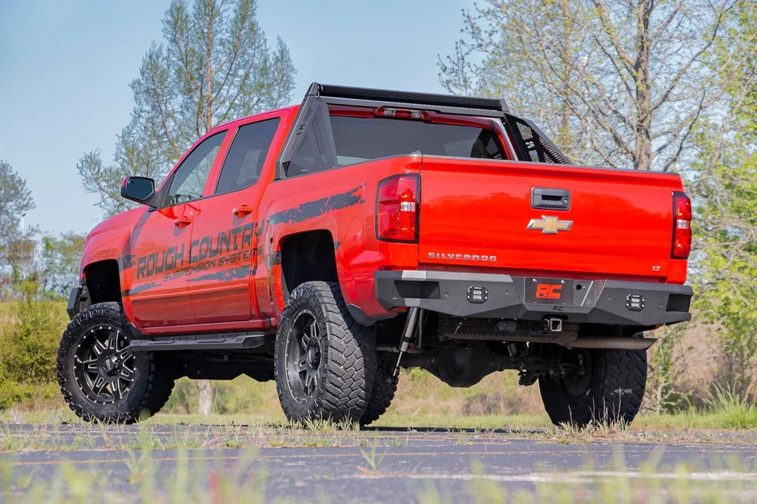 Rough Country Rear Bumper | LED | Chevy Silverado & GMC Sierra 1500 2WD/4WD (2007-2018 & Classic) 10773 - Back View
