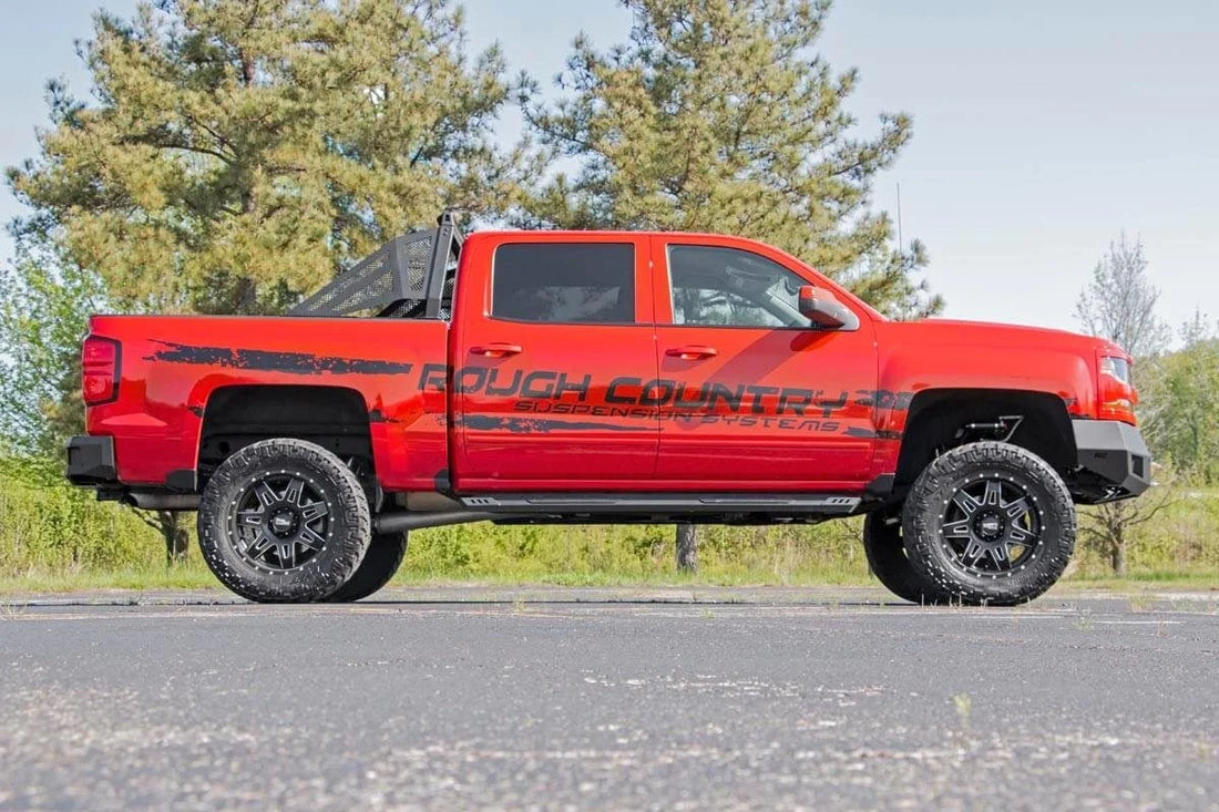 Rough Country Rear Bumper | LED | Chevy Silverado & GMC Sierra 1500 2WD/4WD (2007-2018 & Classic) 10773 - Installation View