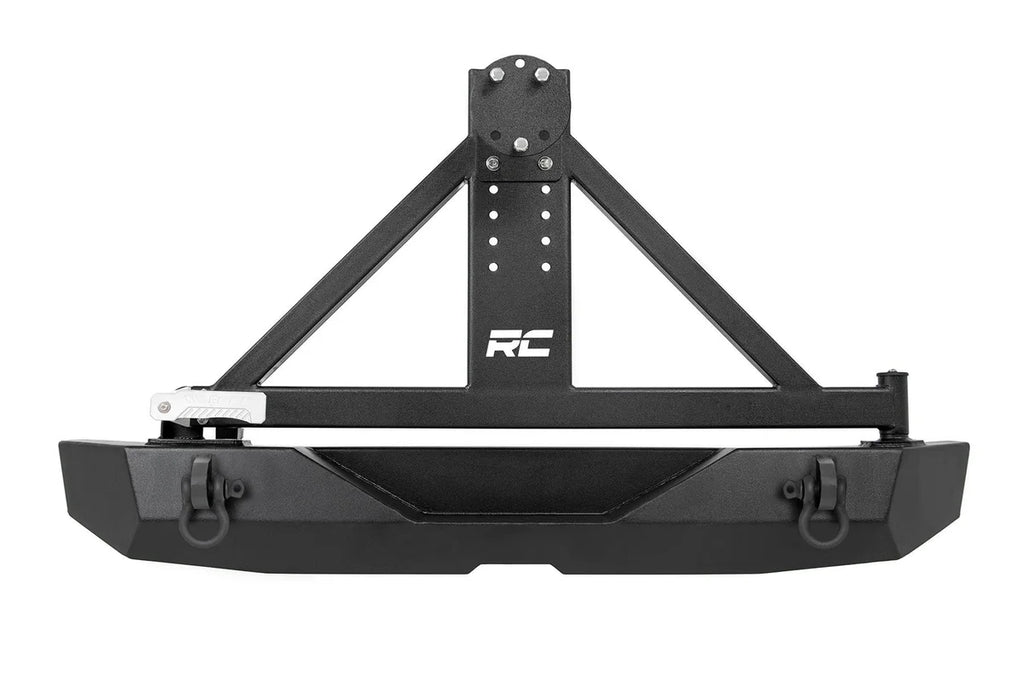 Rough Country Rear Bumper | Rock Crawler | Tire Carrier | Jeep Wrangler JK/Wrangler Unlimited (07-18) 10594A - Rear View