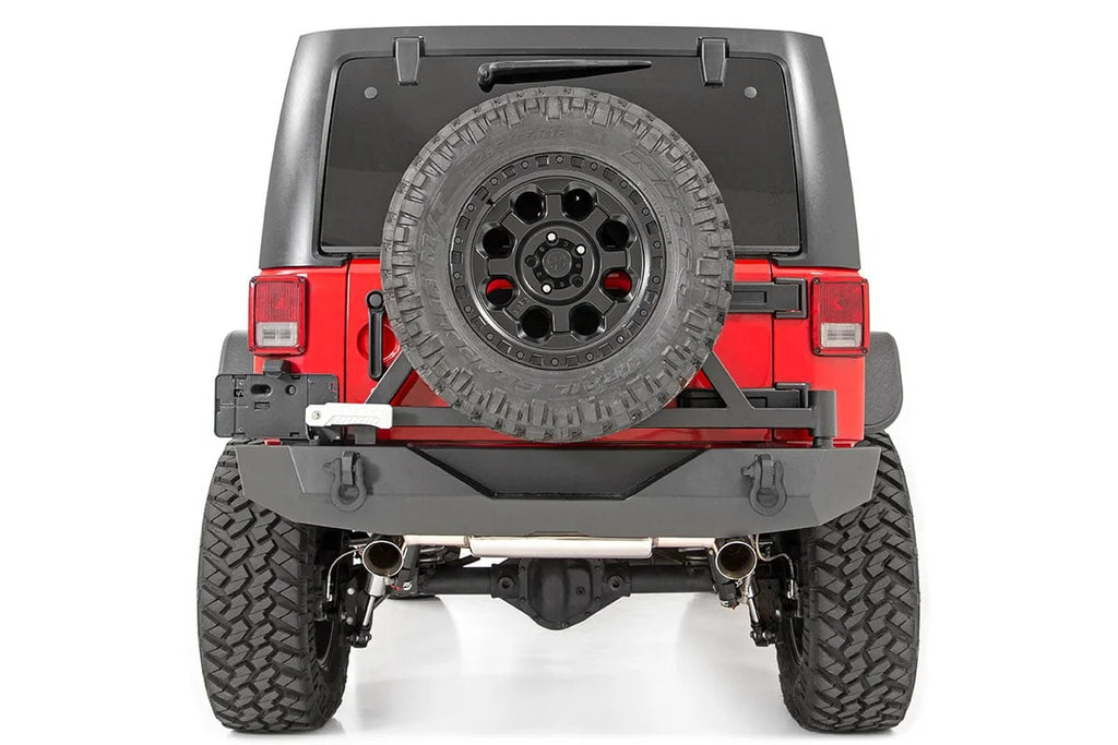 Rough Country Rear Bumper | Rock Crawler | Tire Carrier | Jeep Wrangler JK/Wrangler Unlimited (07-18) 10594A - Rear View