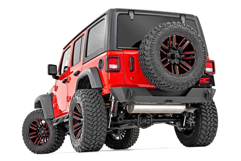 Rough Country Rear Bumper | Trail | Tire Carrier | Jeep Wrangler JL (18-24)/Wrangler Unlimited (18-24) 10598 - Side View