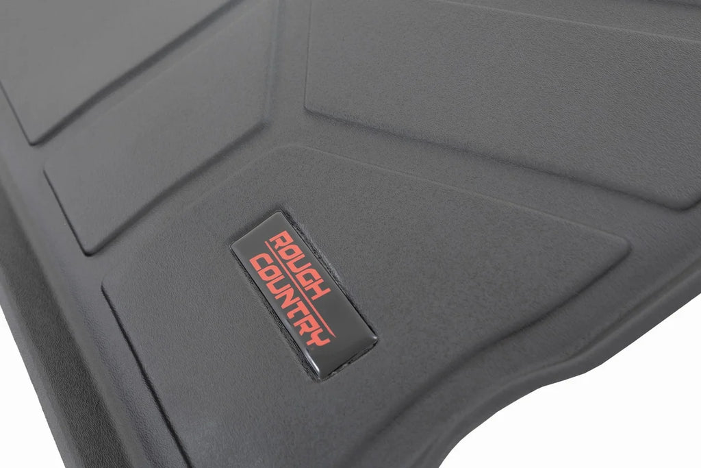 Rough Country Rear Cargo Mat | W/ Sub | Jeep Wrangler Unlimited 4WD (2018-2024) M-6120 - Installation View