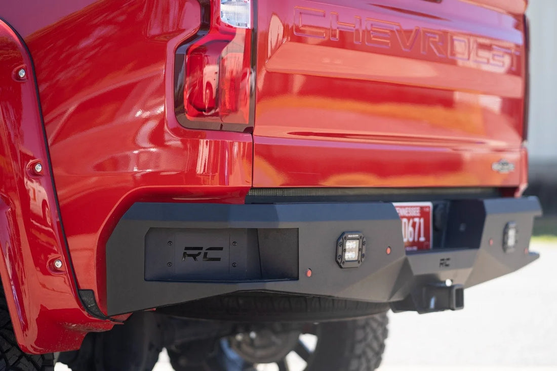 Rough Country Rear LED Bumper | Chevy Silverado 1500 2WD/4WD (2019-2024) 10758 - Installation View