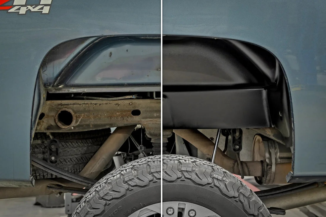 Rough Country Rear Wheel Well Liners | Chevy Silverado 1500 (07-13)/Silverado 2500 HD (07-10) 4207A - Side View