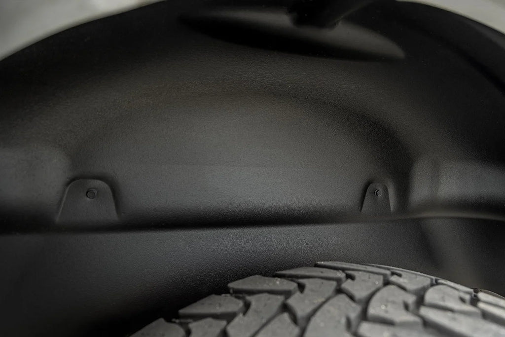 Rough Country Rear Wheel Well Liners | Ford F-250/F-350 Super Duty 2WD/4WD (2017-2026) - Installation View