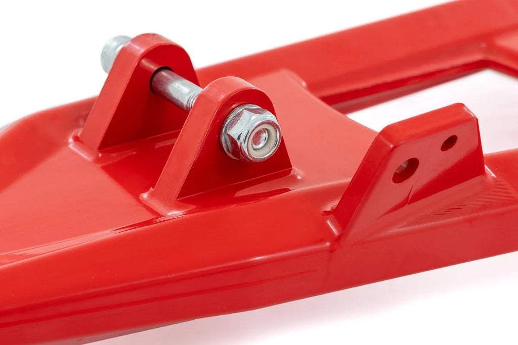 Rough Country Red Aluminum Control Arms | 2" Forward Offset | Polaris Ranger XP 1000 - Back View