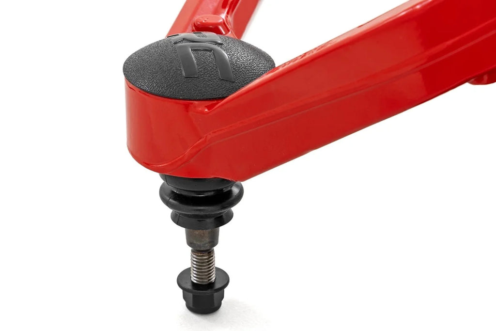 Rough Country Red Forged Upper Control Arms | 3 Inch Lift | Ford F-150 4WD (2021-2025) - Side View