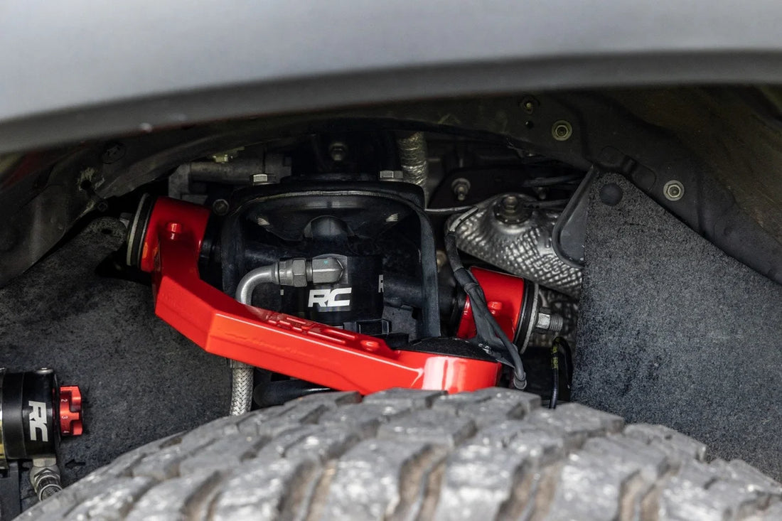 Rough Country Red Forged Upper Control Arms | 3.5" Of Lift | Toyota 4Runner (10-24)/Tacoma (05-23) 74201ARED - Back View