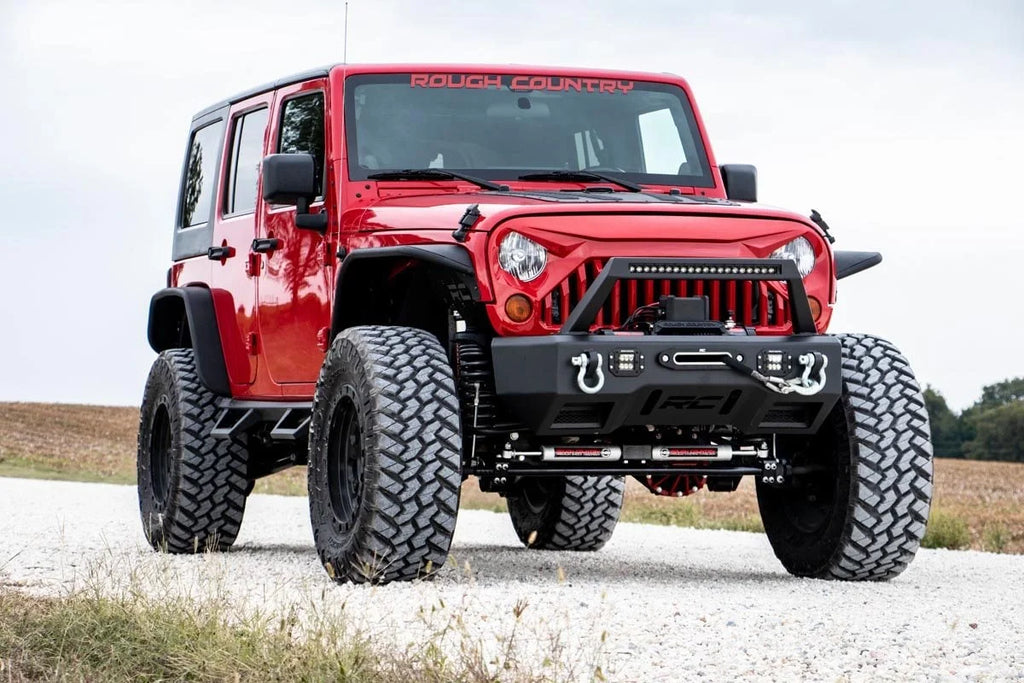 Rough Country Replacement Grille | Angry Eyes | Jeep Wrangler JK/Wrangler Unlimited  (07-18) 10524 - Side View