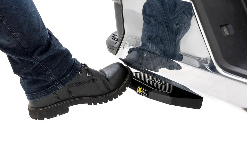 Rough Country Retractable Bed Step | Manual Pull | Chevy/GMC 2500HD/3500HD (20-26) - Side View