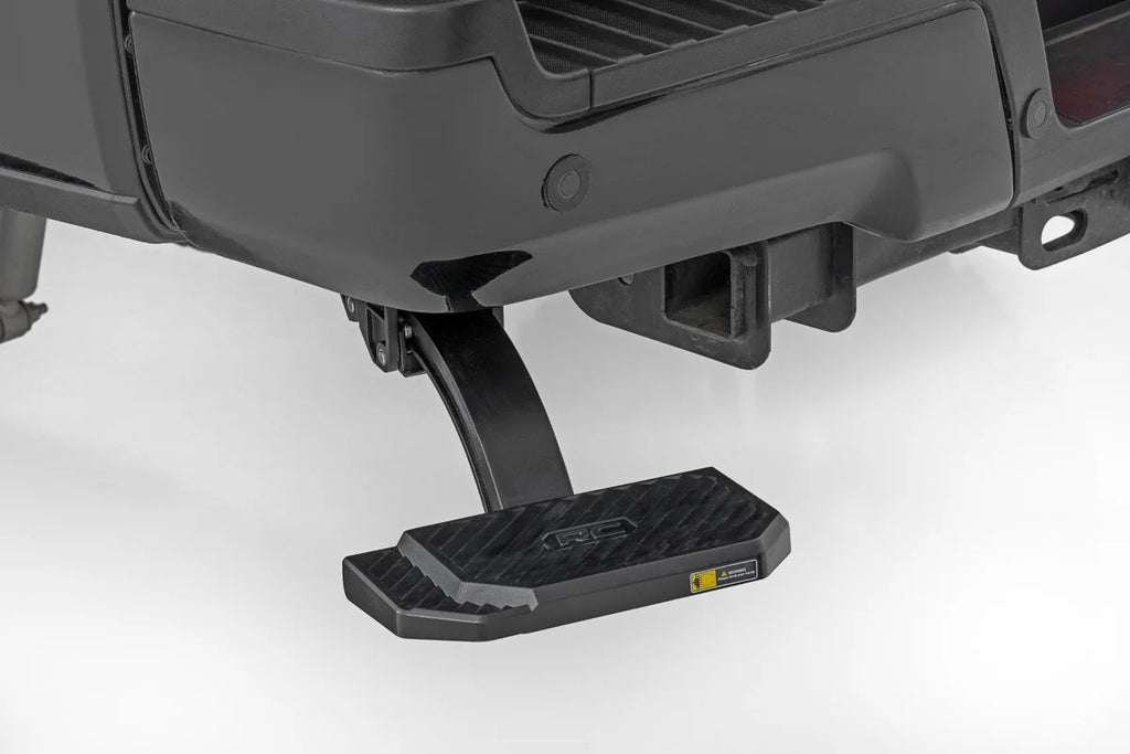 Rough Country Retractable Bed Step | Manual Pull | Ford F-250/F-350 Super Duty (17-22) - Back View