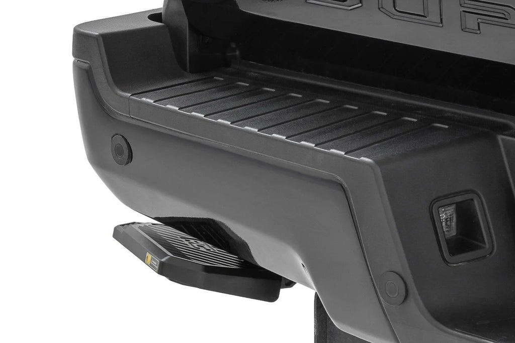 Rough Country Retractable Bed Step | Manual Pull | Ford F-250/F-350 Super Duty (17-22) - Installation View