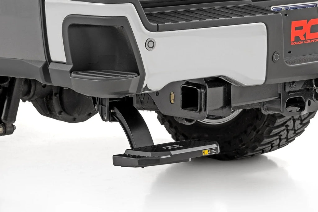 Rough Country Retractable Bed Step | Manual Pull | Ford F-250/F-350 Super Duty (23-26) - Back View