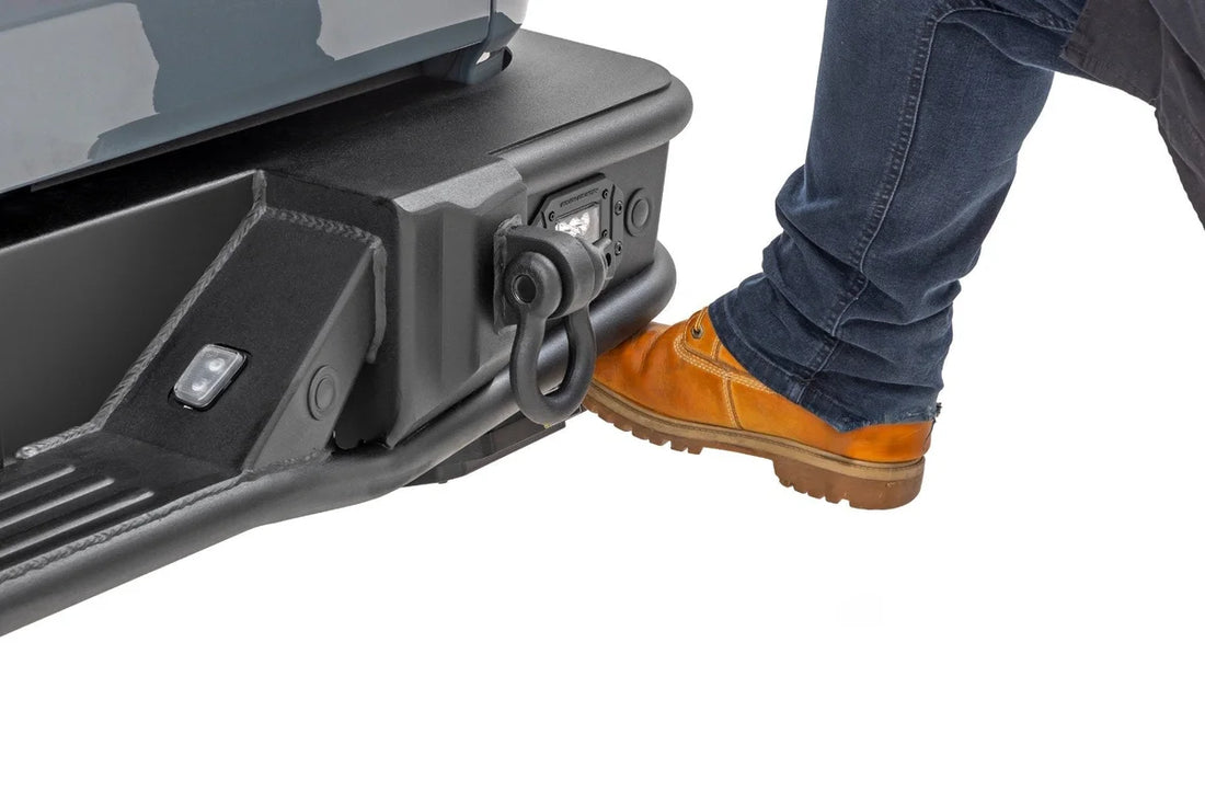 Rough Country Retractable Bed Step | Manual Pull | Jeep Gladiator JT 4WD (2020-2025) - Side View