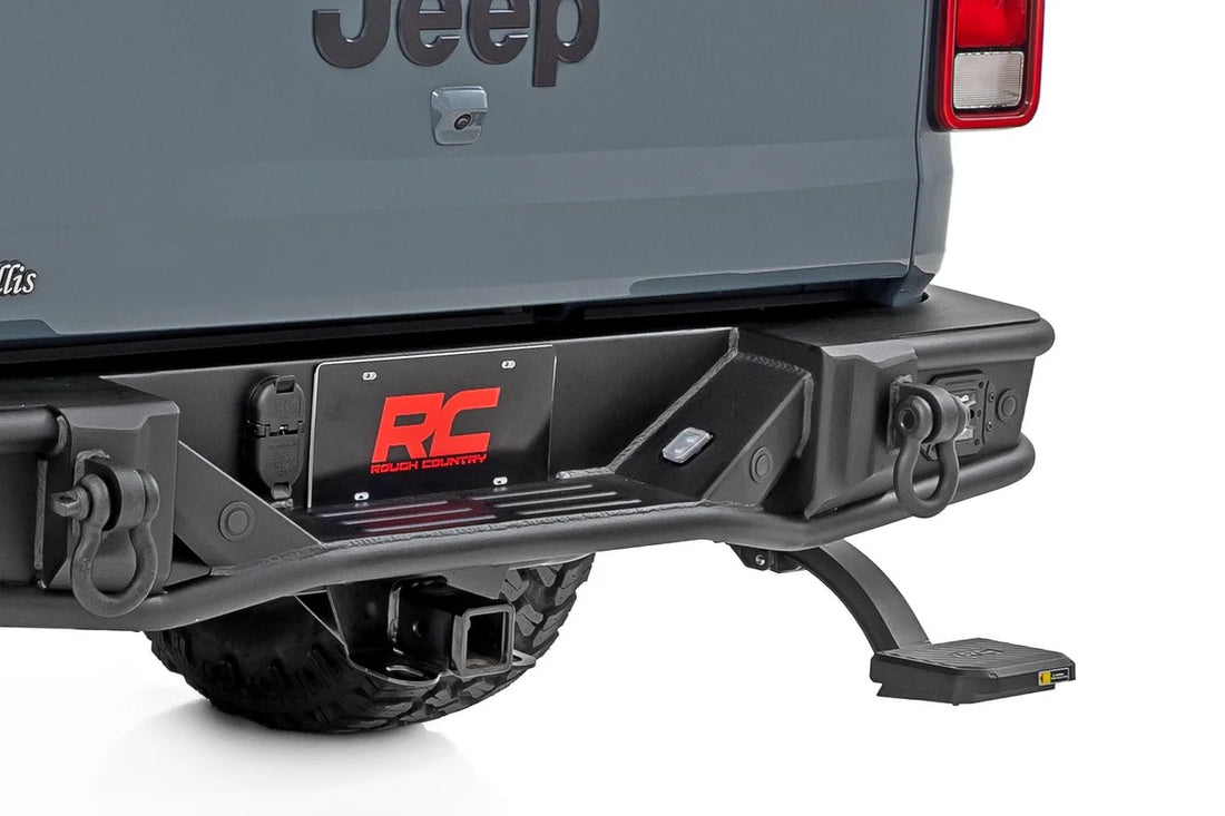 Rough Country Retractable Bed Step | Manual Pull | Jeep Gladiator JT 4WD (2020-2025) - Back View