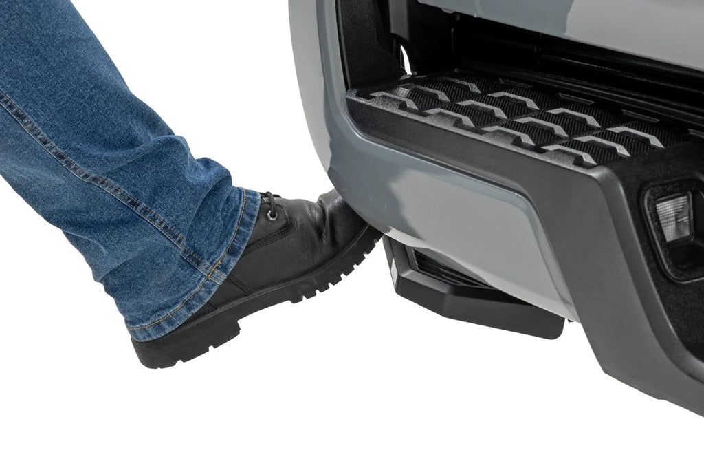 Rough Country Retractable Bed Step | Manual Pull | Toyota Tacoma 2WD/4WD (2016-2023) - Side View