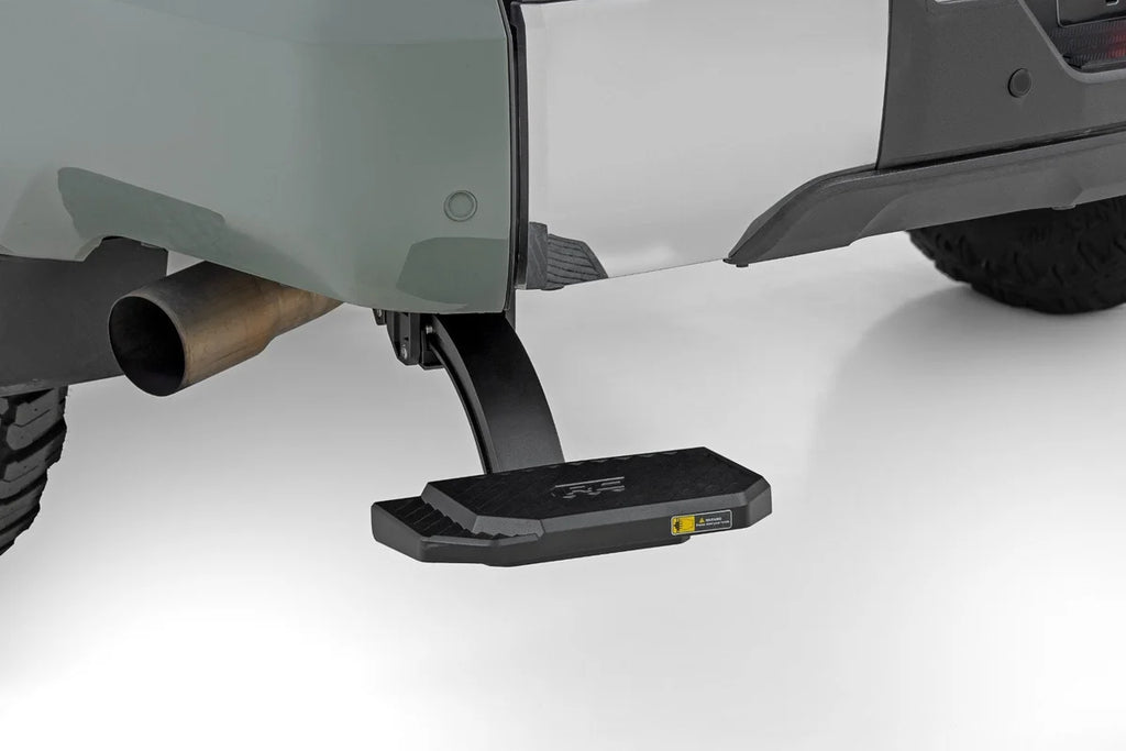 Rough Country Retractable Bed Step | Manual Pull | Toyota Tundra 2WD/4WD (2022-2026) - Back View