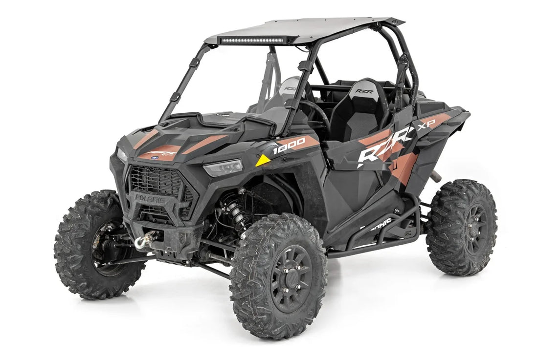 Rough Country Rock Slider Kit | 2 Seat | Polaris RZR Turbo S/RZR XP 1000 93064 - Back View