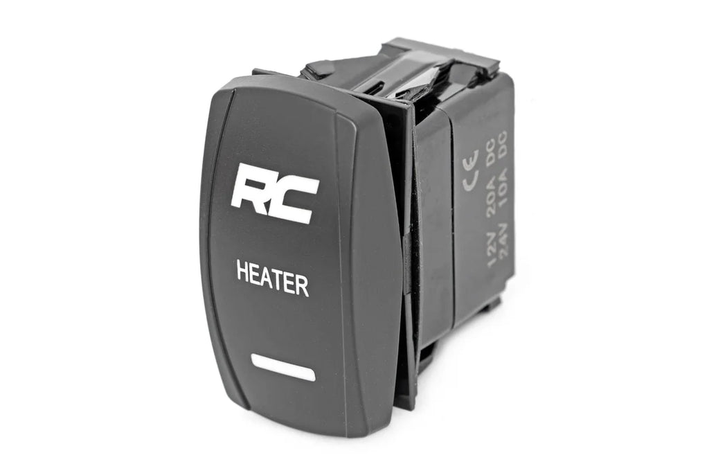 Rough Country Rocker Switch | Cab Heater | 2x1 with Logo | Blue Back Light 710HS - Main Product View