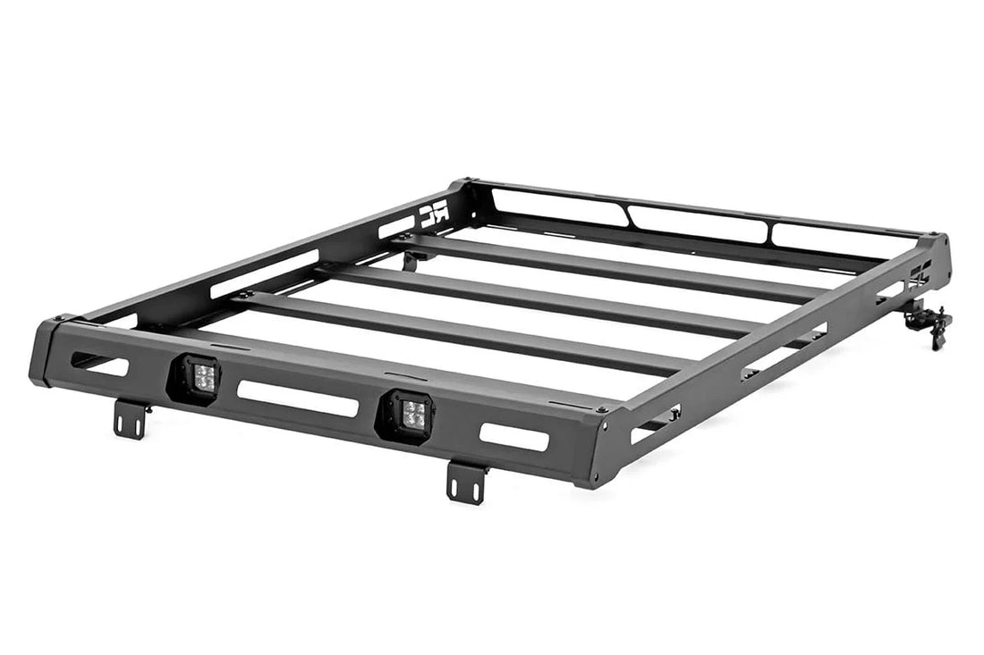 Rough Country Roof Rack | Black Series Lights | Jeep Wrangler JK/Wrangler Unlimited  (07-18) 10615 - Additional View 5