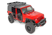 Load image into Gallery viewer, Rough Country Roof Rack | Black Series Lights | Jeep Wrangler JL (18-24)/Wrangler Unlimited (18-24) 10622 - Side View
