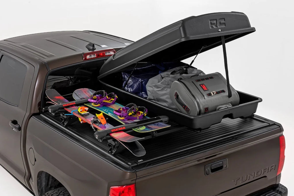 Rough Country Rooftop Cargo Box | Hard Shell | Strut Assisted | 14.5 Cu. Ft. Storage 99088 - Installation View