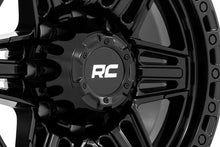 Load image into Gallery viewer, Rough Country Rough Country 76 Series Wheel | Simulated Beadlock | Gloss Black | 17x9 | 8x170 | -12mm - Back View