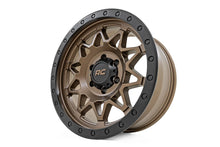 Load image into Gallery viewer, Rough Country Rough Country 78 Series Wheel | Simulated Beadlock | Bronze/Black | 17x8.5 | 5x5 | +0mm 78170918 - Back View