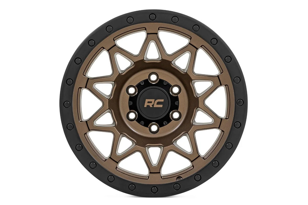 Rough Country Rough Country 78 Series Wheel | Simulated Beadlock | Bronze/Black | 17x8.5 | 6x5.5 | +0mm 78170912 - Side View